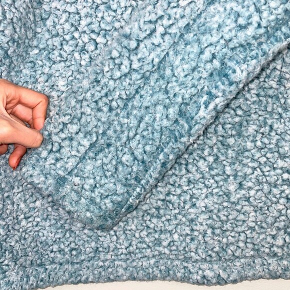 American Outdoor Co True Grit Quarter Zip Blue Sherpa Fleece Pullover Women's XS - Picture 5 of 13